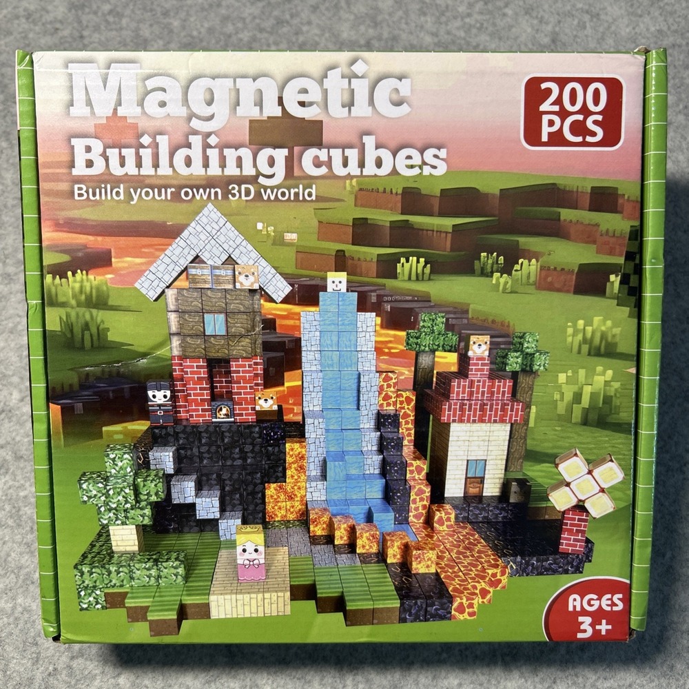 Magnetic Building Blocks 200 Pieces STEM Toys Educational Gift for Kids 3+ NEW